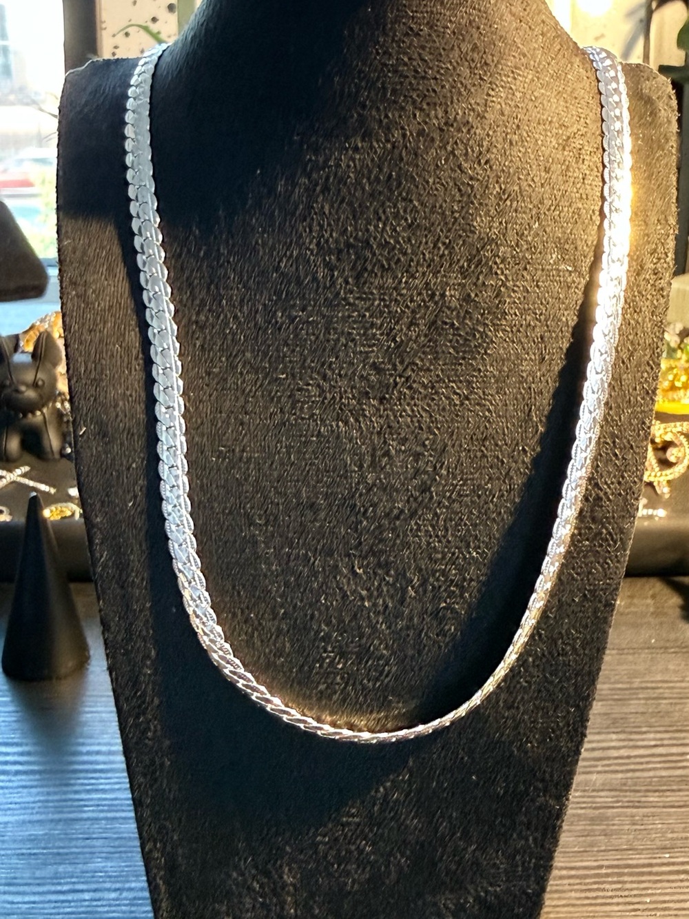 24” - 925 Classic Sterling Silver Braided Chain Necklace - Women Jewelry
